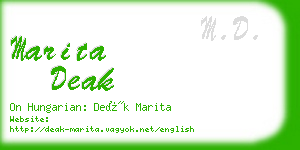 marita deak business card